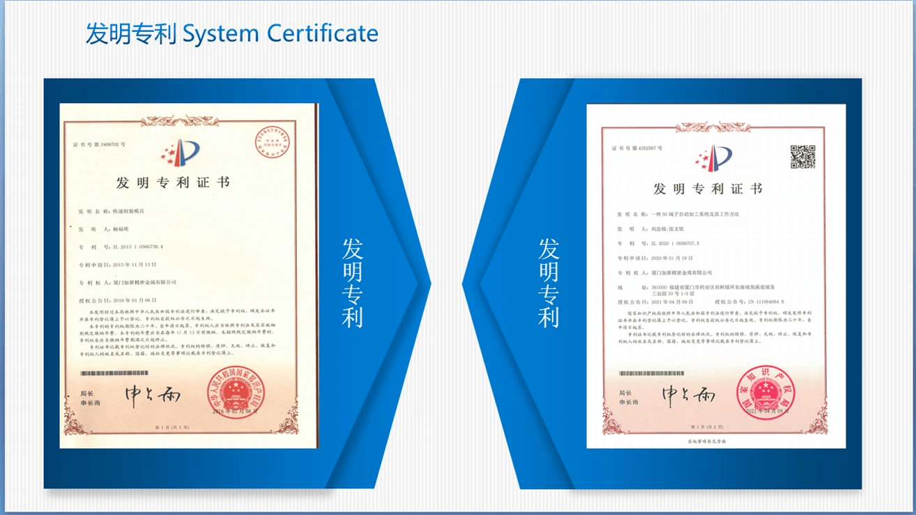 system certificate
